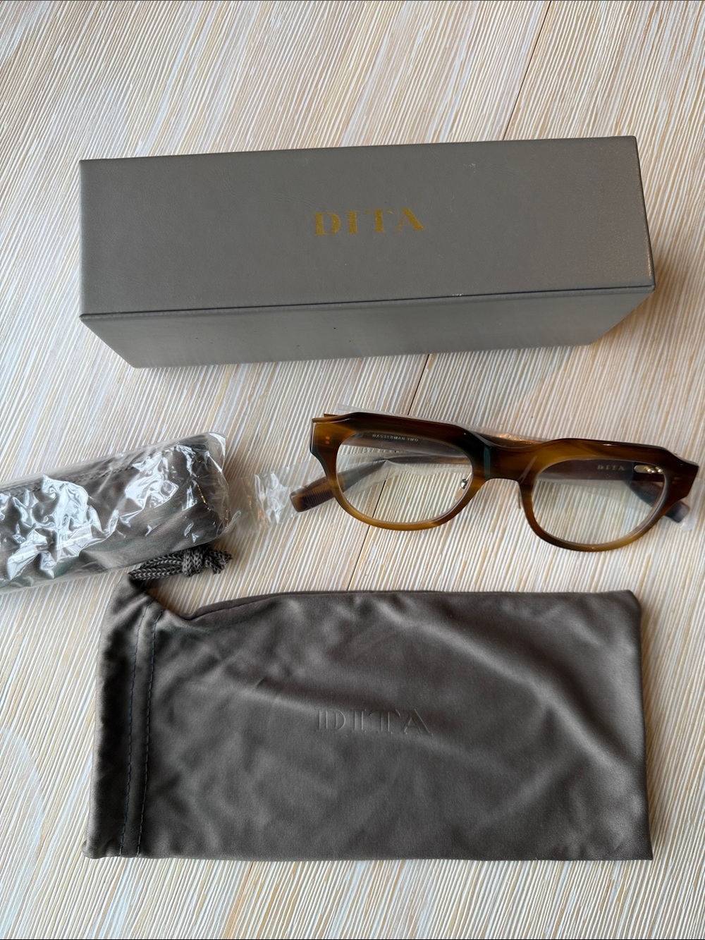 ✨NIB DITA ‘Wasserman Two’ Amber Maple/Antique Gold Handmade in Japan Frames✨ - Picture 3 of 13